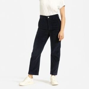 EVERLANE The Corduroy Straight Leg Pants In Navy Size 2